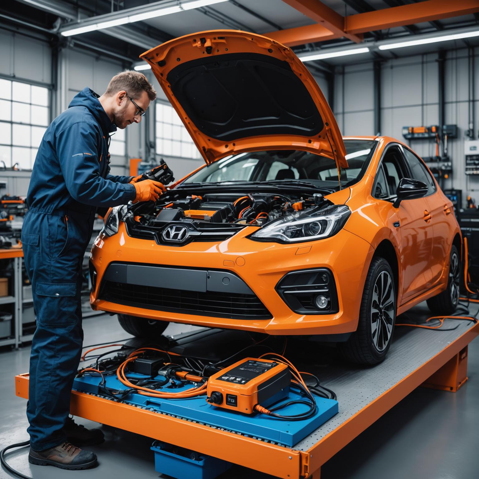 Hybrid vehicle on high-voltage diagnostics